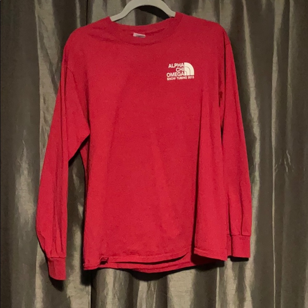 Alpha Chi Omega snow tubing men’s t shirt